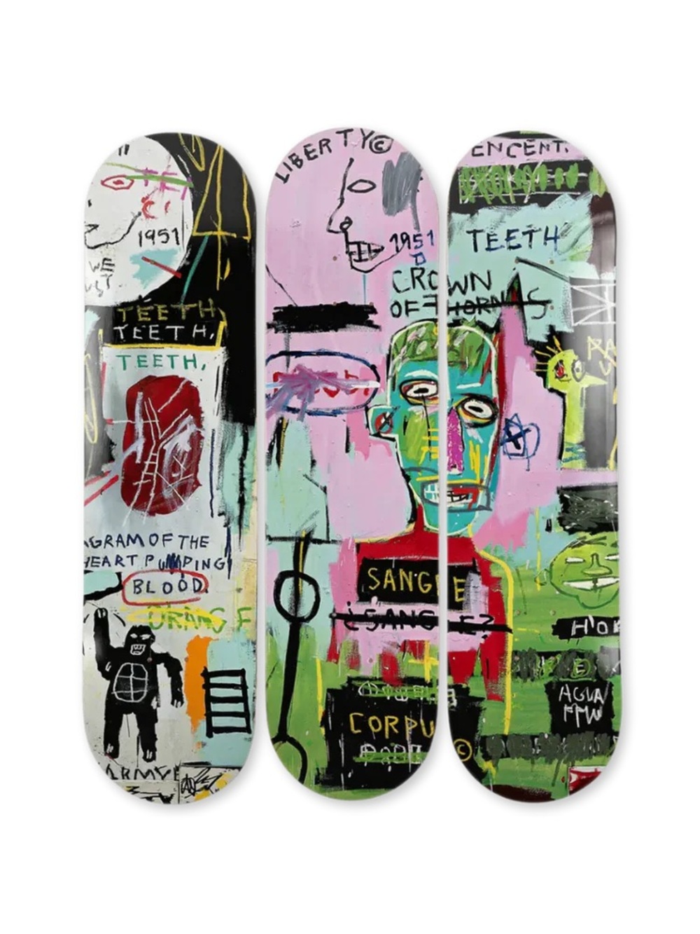 In Italian - Basquiat Skateroom Art Piece